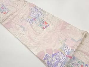 御所車に鳳凰模様織出し袋帯
